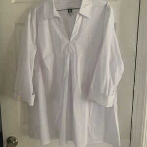 Anne Klein white blouse 3/4 sleeves
